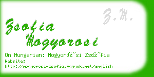 zsofia mogyorosi business card